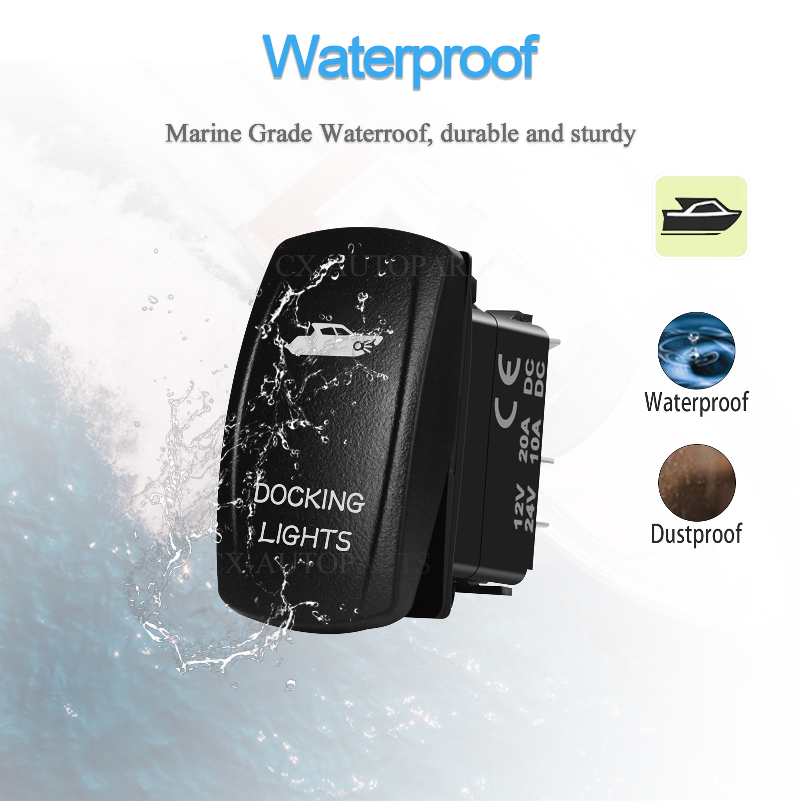 Marine Grade IP66 Rocker Switc - Fishing Boat Anchor 评论和价格