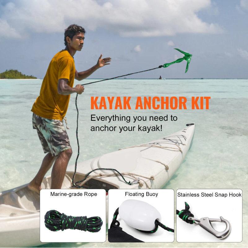 Kayak Anchor Kit 3.5 lb Paddle - Fishing Boat Anchor 评论和价格