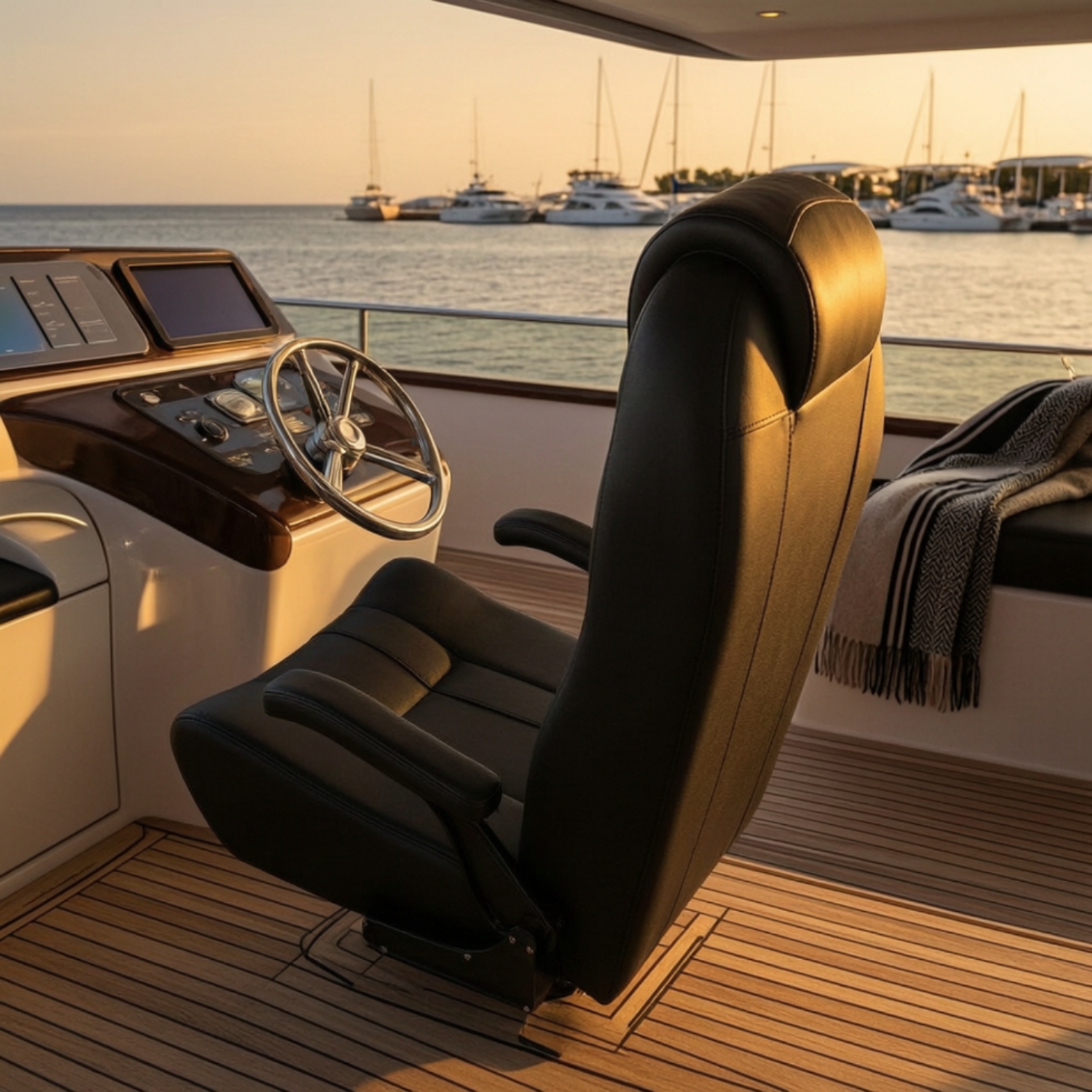 Boat Driver Seat with Armrests - Fishing Boat Seat 评论和价格