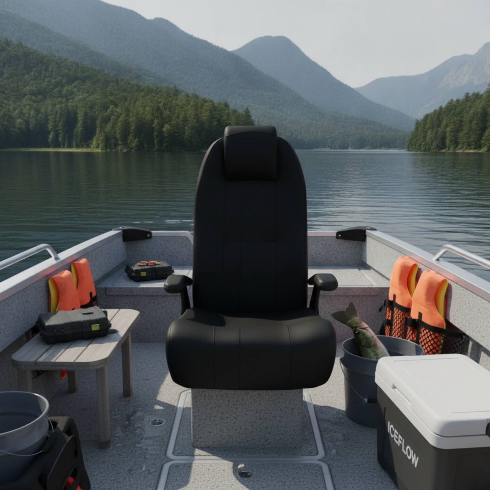 Boat Driver Seat with Armrests - Fishing Boat Seat 评论和价格