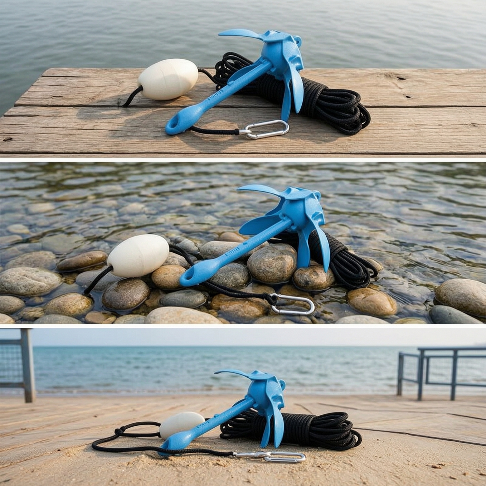 Folding Anchor Kit with Buoy a - Fishing Boat Anchor 评论和价格