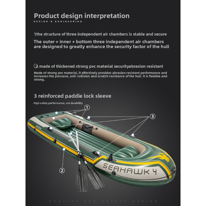295*137*43cm 3 Person Inflatab - Fishing Boat Paddle 评论和价格