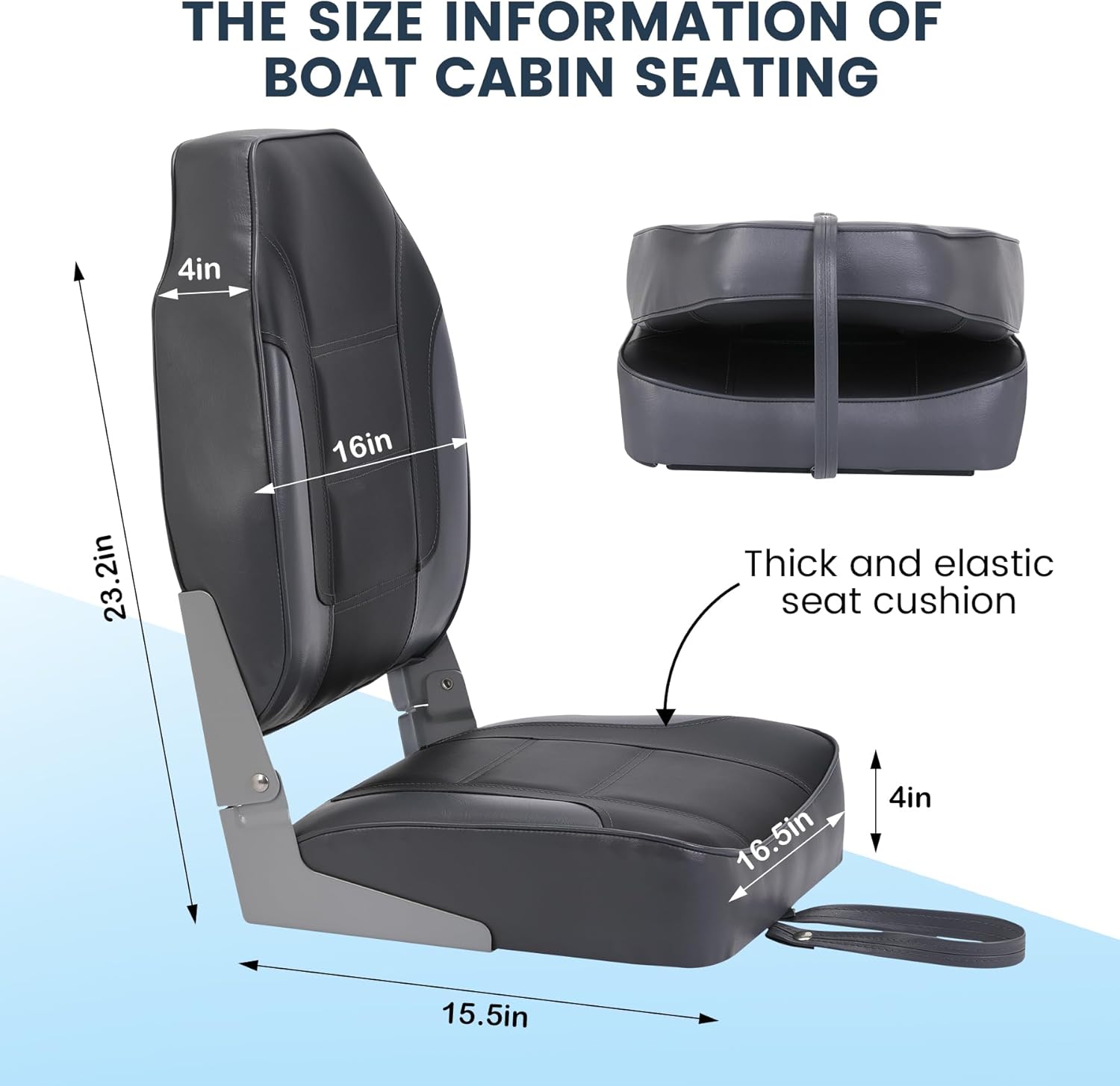 2 Pack Folding Boat Seats, Hig - Fishing Boat Seat 评论和价格