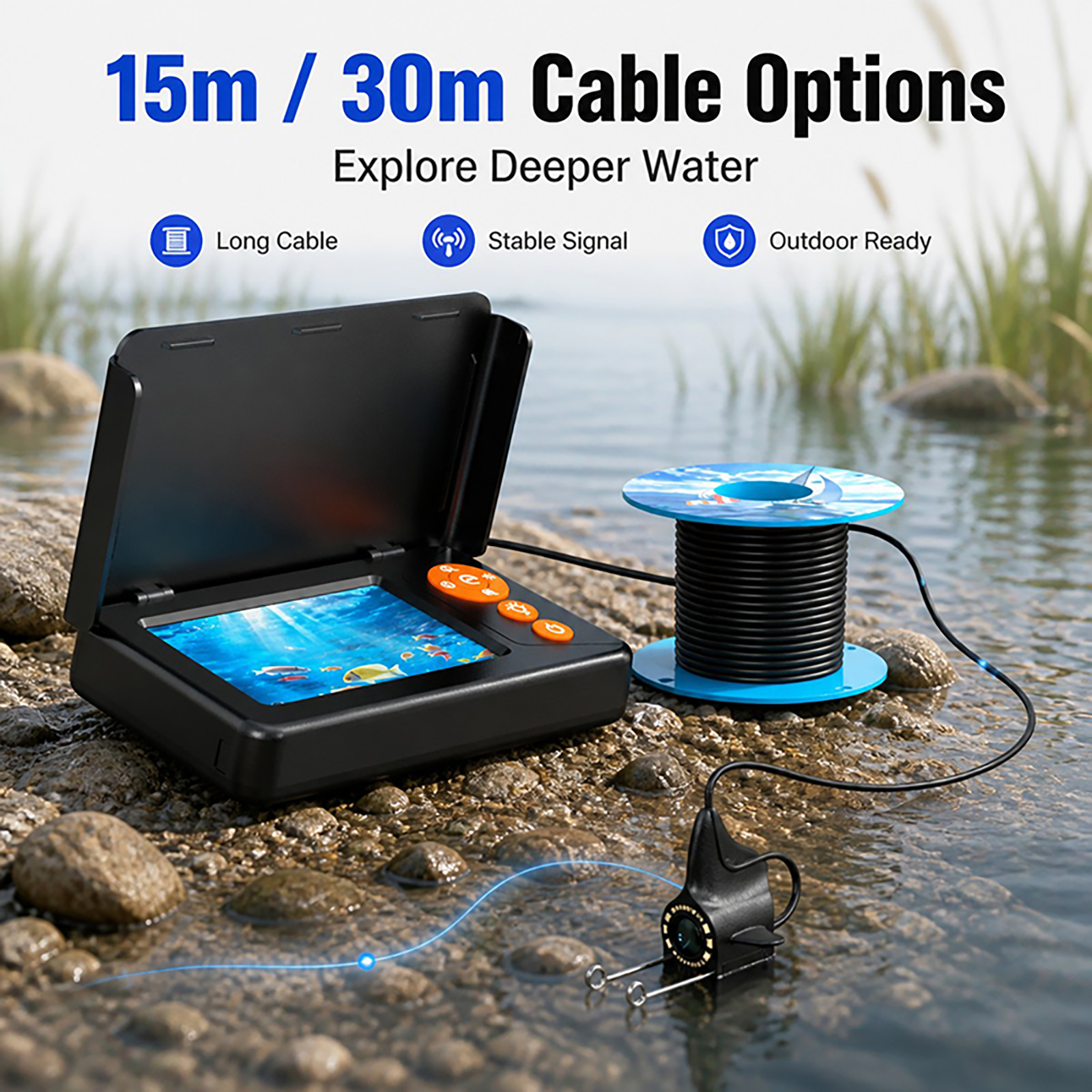 1080P HD Underwater Camera Fis - Fishing Boat Depth Finder 评论和价格