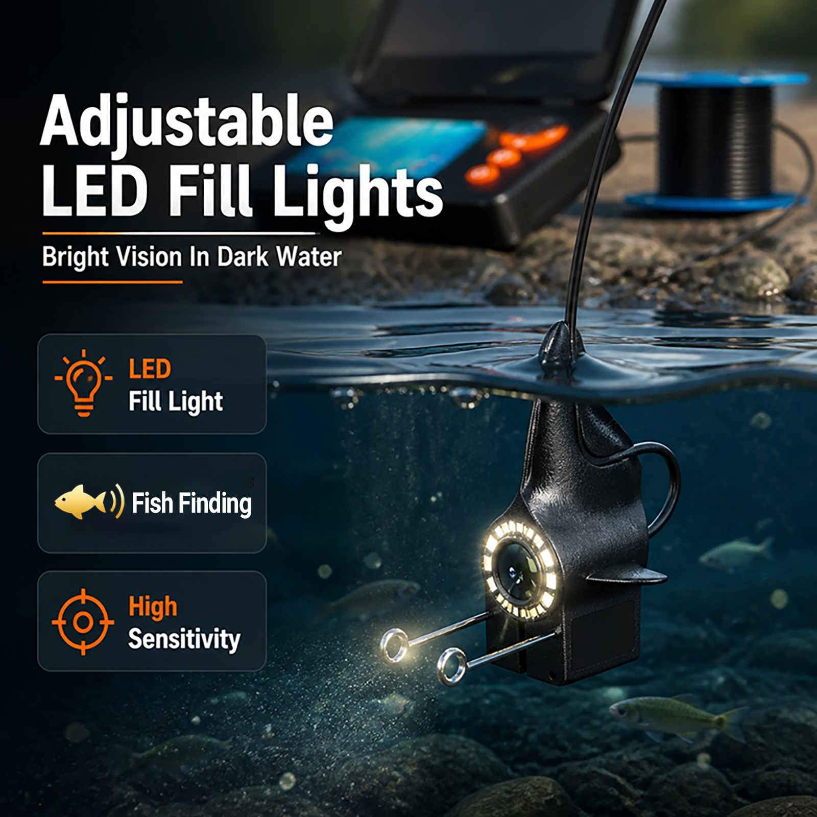 1080P HD Underwater Camera Fis - Fishing Boat Depth Finder 评论和价格